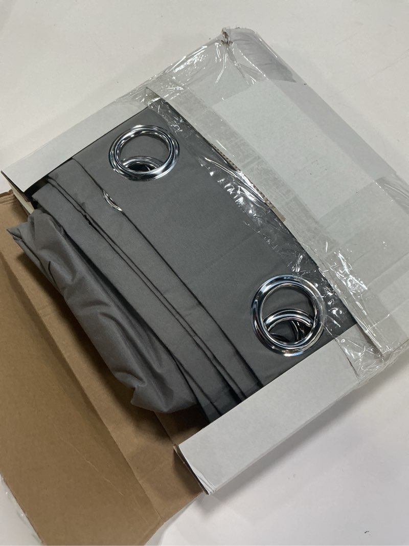 Condition photo showing Good Condition for SABALANICA 100% Blackout Curtains 84 Inch Length for Bedroom Living Room, Grommet Thermal Insulated Room Darkening Drapes, Light Blocking Window Treatment Decor, 2 Panels, 54x84, Charcoal Grey 54"W x 84"L (Pack of 2) Charcoal Grey