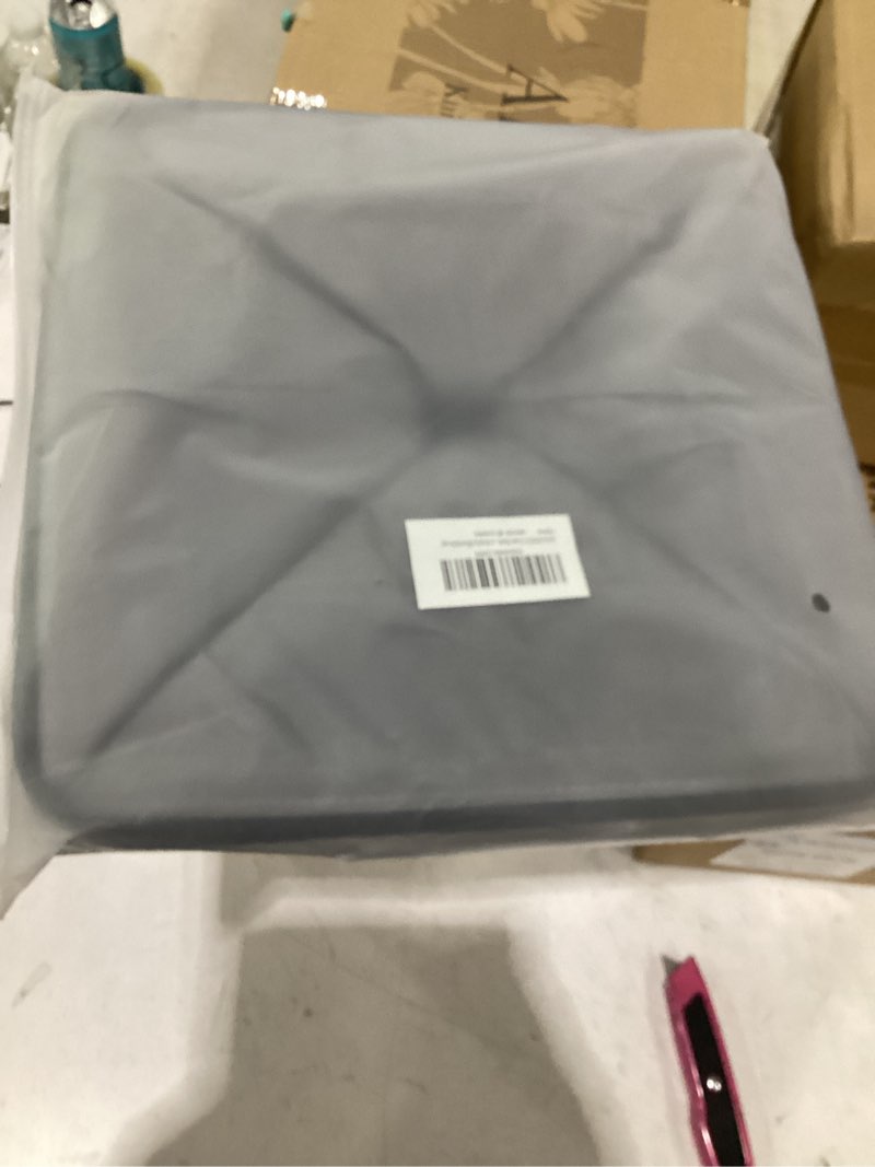 Condition photo showing Good Condition for dullemelo cube basket for storage, collapsible fabric cube for organizing, storage cube for closet, laundry, nursery, shelves, decorative basket for gifts empty (black&gray) black&gray cube-13"x13"x13"
