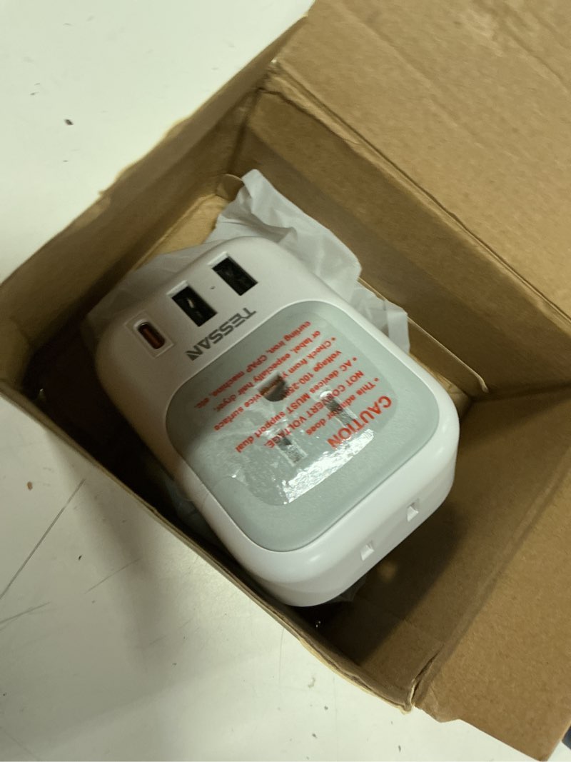 Condition photo showing Good Condition for uk adapters for travel 2 pack, tessan type g us to uk plug adapter with 4 outlets 3 usb charger(1 usb c pd 20w), power adaptor for usa to ireland scotland dubai hong kong england british kenya london type g-uk ireland