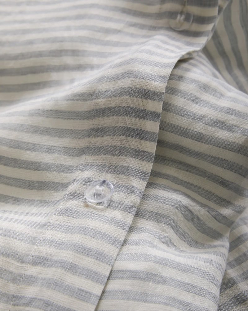european linen stripe duvet cover size: full/queen quinse