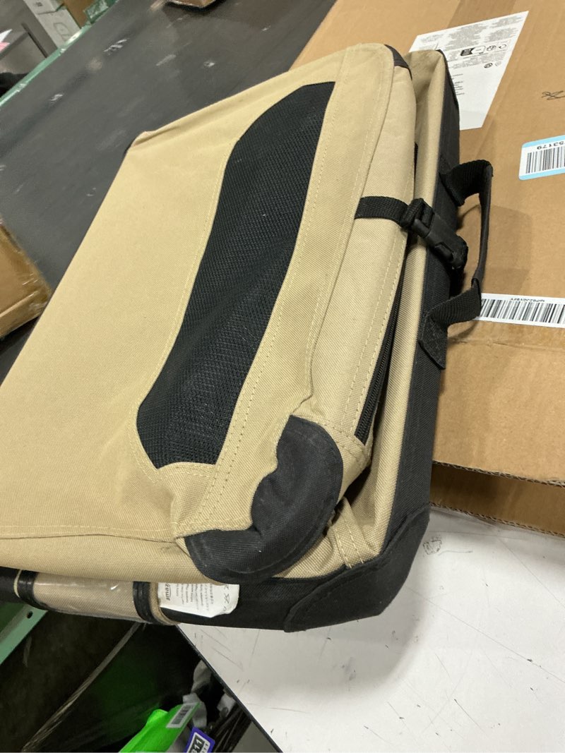 Condition photo showing Good Condition for Amazon Basics 2 Door Foldable and Portable Travel Pet Kennel for Cat, Dog, Rabbit, 26 inch, Tan, S 26" x 18" x 18" Tan S 26" x 18" x 18"