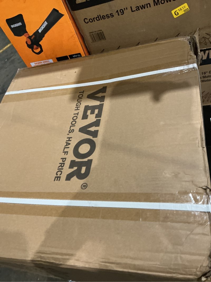Condition photo showing As Is for vevor air scrubber with 3-stage filtration, stackable negative air machine 550 cfm, air cleaner with merv10, carbon, h13 hepa, for home, industrial and commercial use 550cfm