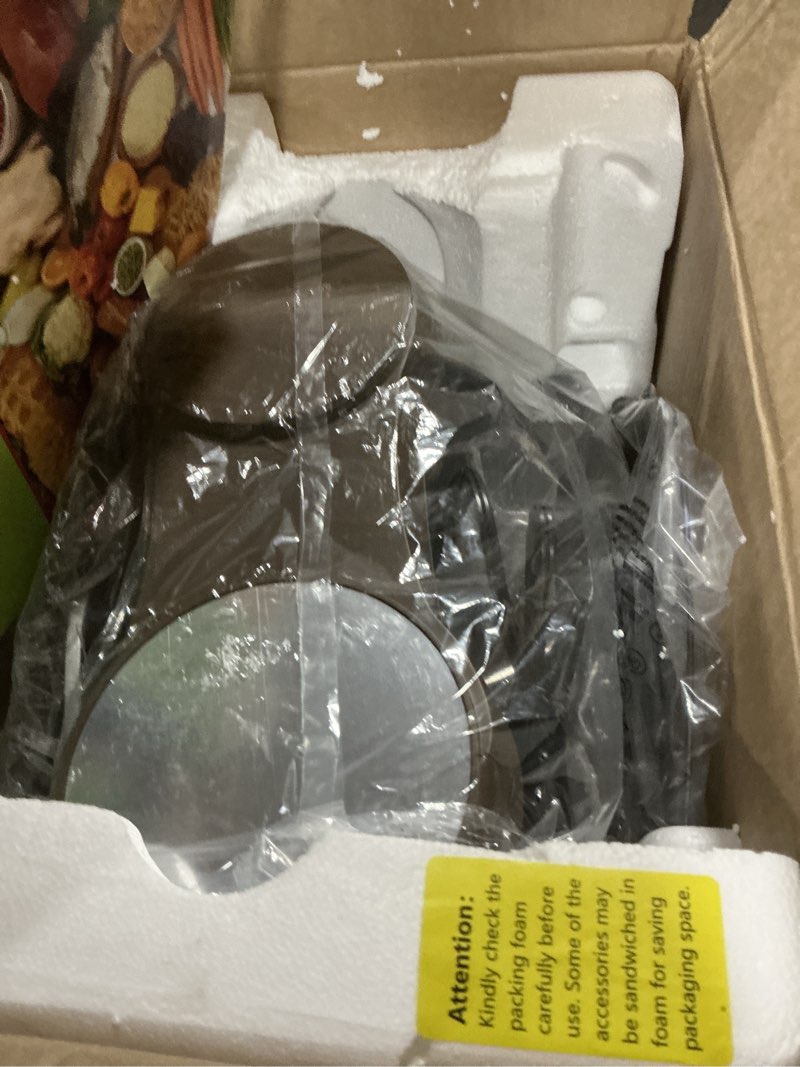 Condition photo showing As Is for Stand Mixer, 9-Quart Stainless Steel Bowl, 660W Professional Power, Multiple Speed Options, Sturdy Design, Easy to Clean, Lifetime Support, SM-1550(Caramel)