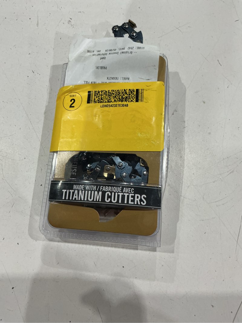 Condition photo showing As Is for trilink 18-in 62 link replacement chainsaw chain