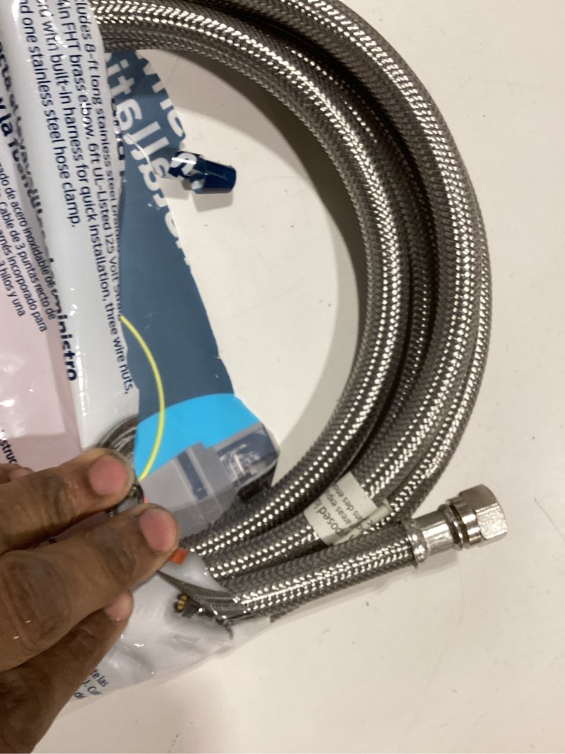 Condition photo showing Good Condition for eastman 8-ft 3/8 -in compression inlet x 3/4 -in hose thread outlet braided stainless steel