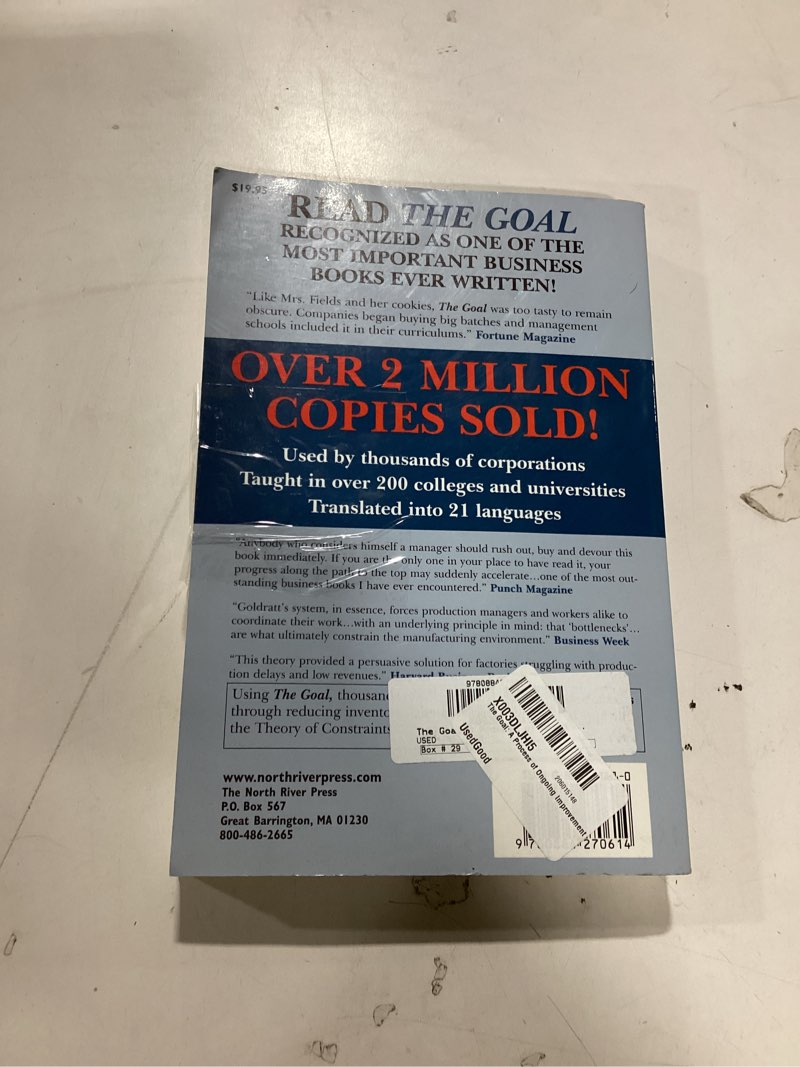 Condition photo showing As Is for The Goal: A Process of Ongoing Improvement