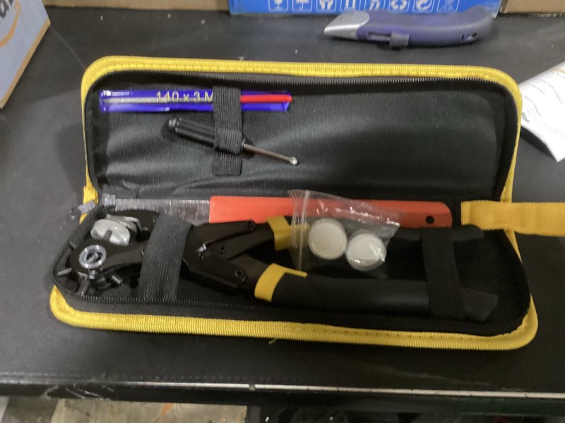 Condition photo showing New/Like New for XOOL Upgraded Long Handle Leather Hole Punch Set, Punch Pliers with Effort-Saving Design, Ideal for Belts, Shoes, Saddles & DIY Leather Work