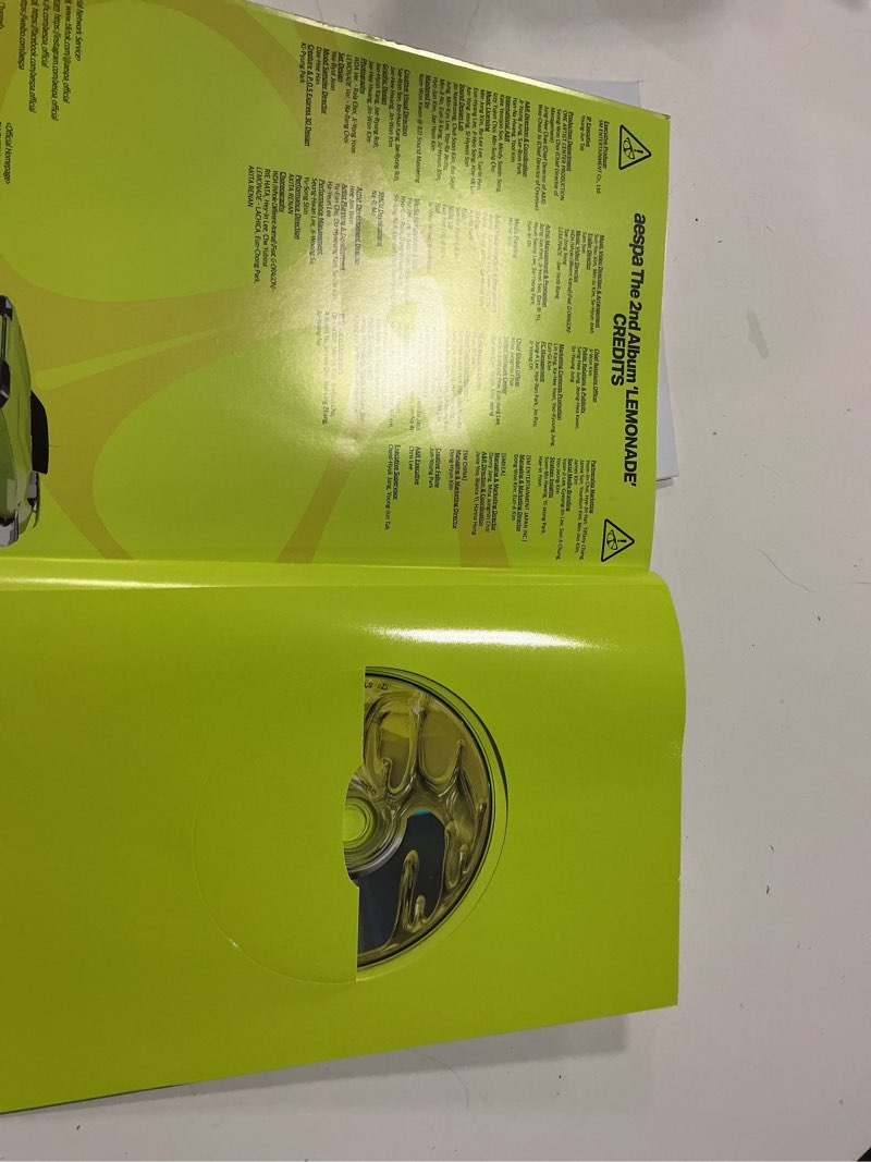 Condition photo showing Good Condition for aespa-the 2nd album ‘lemonade’ (lemonade ver.) (walmart exclusive) - cd