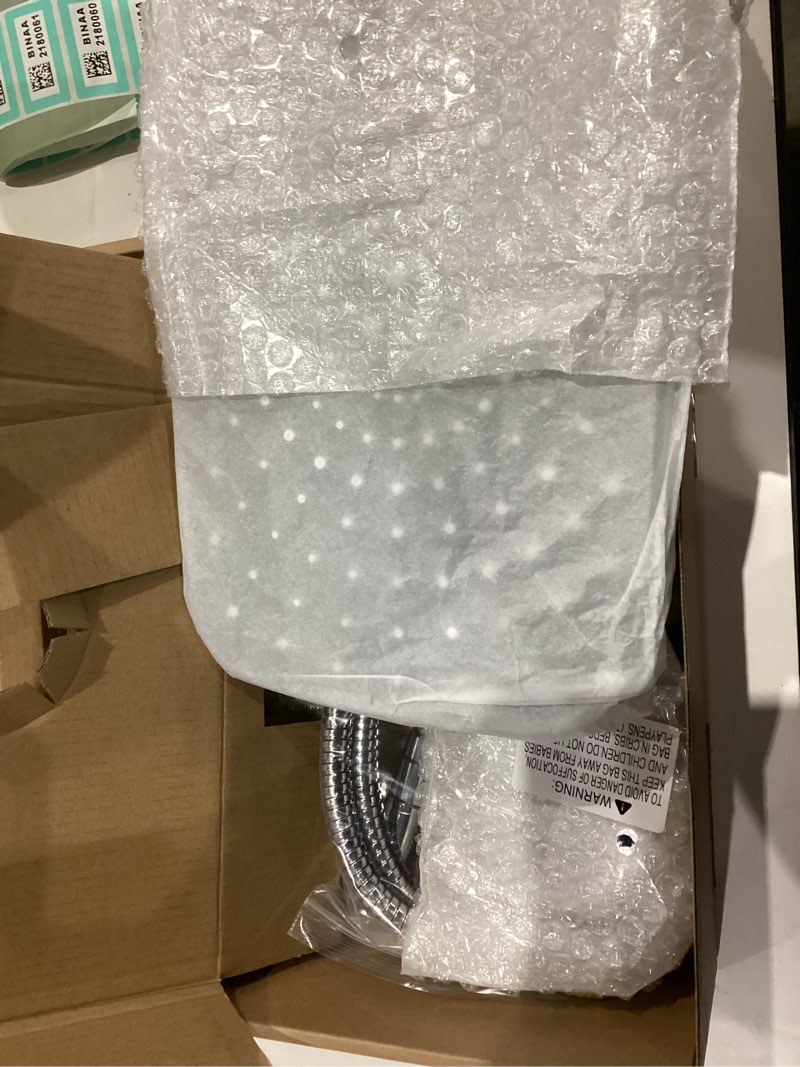 Condition photo showing Good Condition for veken wide high pressure rain shower head with handheld, handheld shower heads with multi spray modes, rainfall combo with 15" metal extension arm,detachable dual shower, bathroom decor,chrome silver chrome 11.8 inch(standard)