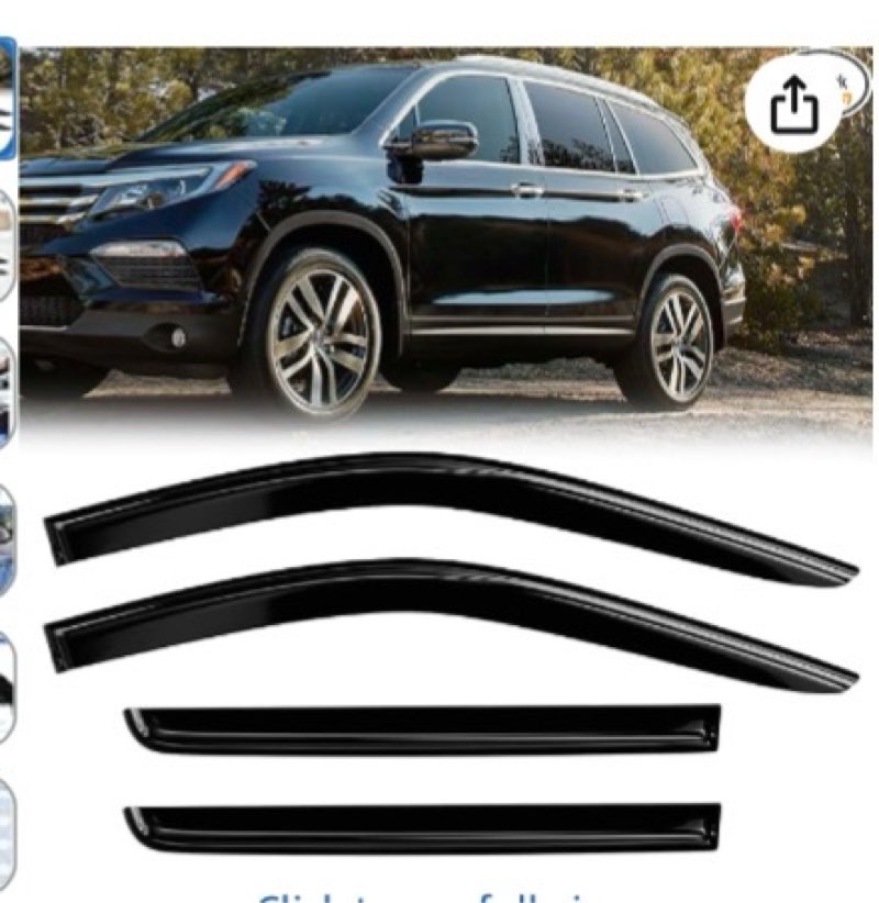 Fullux Rain Guards f... Vent Shade Deflector 