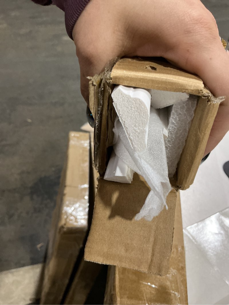 Condition photo showing Good Condition for colingmill 1 set peel and stick door moulding trim kit premade wall moulding panels flexible self adhesive 3d wainscoting panels for mirror window frame decor (16"x20") top 16"x20" and bottom 16"x20" 1