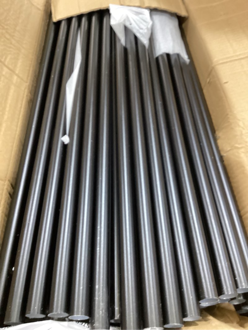 Condition photo showing Good Condition for 105 pack 26 inch aluminum balusters for deck railing,black round metal spindles for staircase,3/4" diameter hollow deck ballasters with screws and connectors for railing fencing porch stair spindles 26in 105