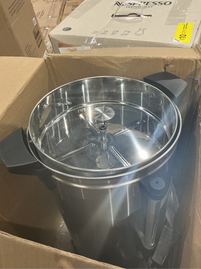 Condition photo showing Good Condition for sybo sr-cp-50b commercial grade stainless steel percolate coffee maker hot water urn for catering, 50-cup 8 l, metallic 8l metallic