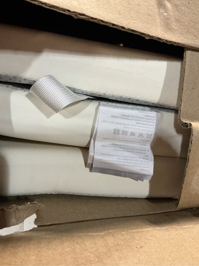 Condition photo showing Good Condition for yacodavo foldable baby changing pad with vegan leather cover, standard side waterproof & wipeable changing pad for toddler, flat foam travel diaper changing pad for dresser and table, white