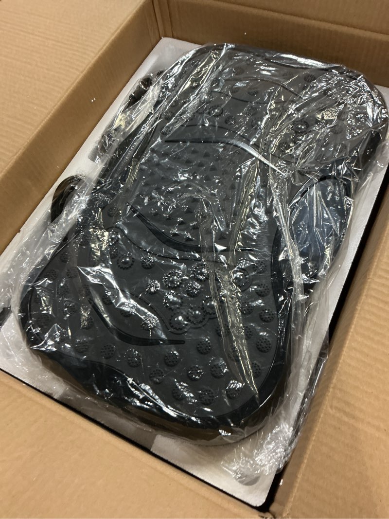 Condition photo showing Good Condition for vibration plate exercise machine, lymphatic drainage machine for weight loss, lymphatic drainage & muscle recovery, multiple speeds with bluetooth & remote, max user weight 330lbs pure black