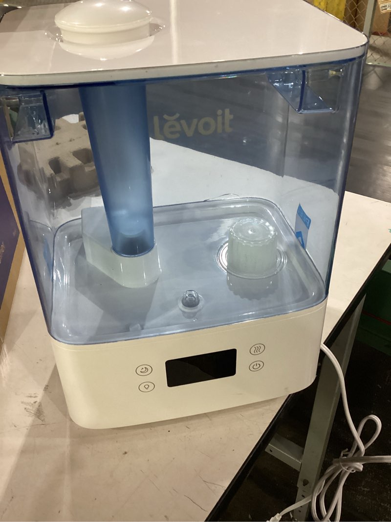 Condition photo showing New/Like New for *powers on but not tested for functionality *levoit classic300s ultrasonic smart top fill humidifier, extra large 6l tank for whole family, app & voice control, essential oil diffuser, humidity setting with sensor, quiet sleep mode, night light 6l smart blue