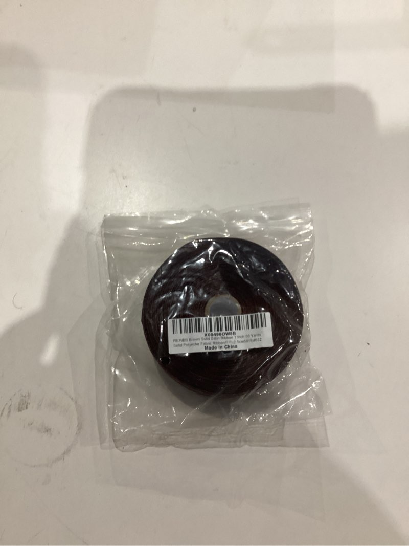 Condition photo showing New/Like New for Brown Solid Satin Ribbon 1 Inch 50 Yards Solid Polyester Fabric Ribbon for Gift Wrapping Wedding Christmas Baby Shower Birthday Party Decoration Handmade Immortal Flower Craft 1 Inch Brown