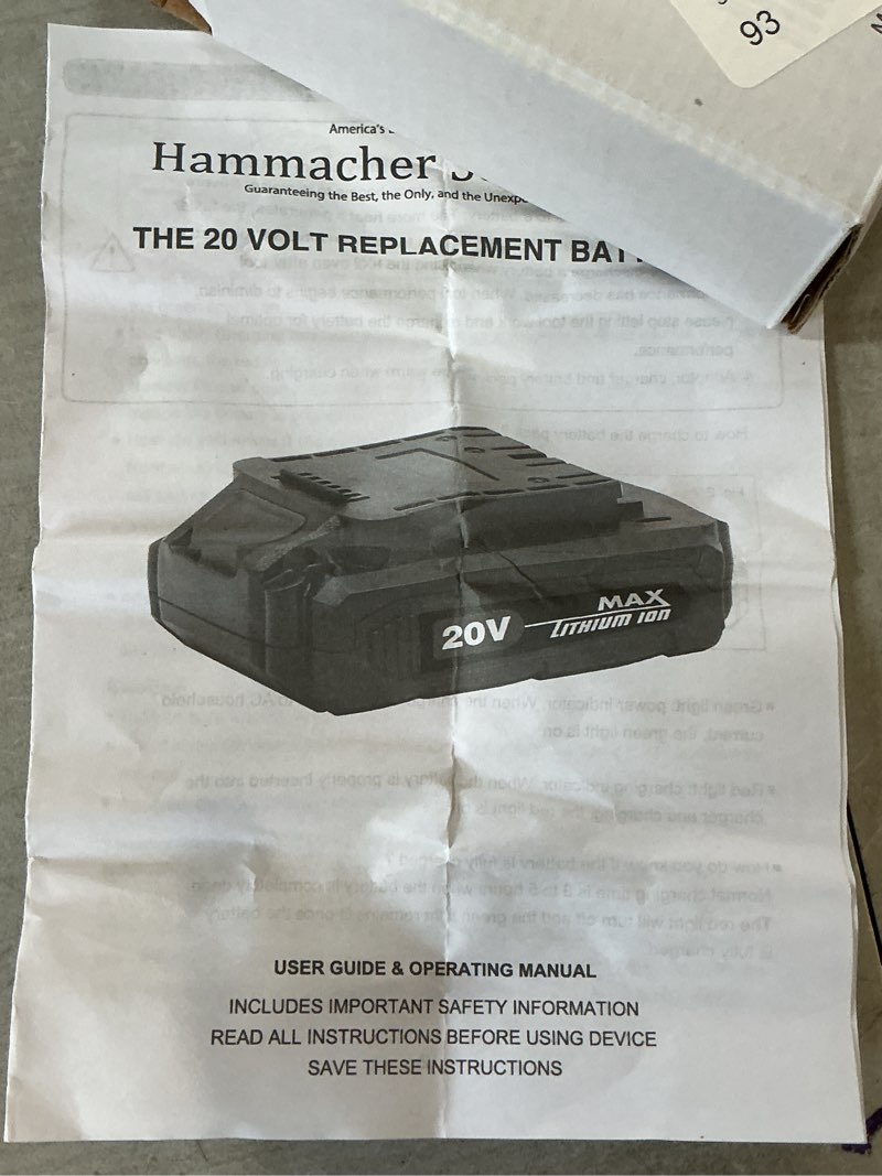 The 20 Volt Replacement Battery