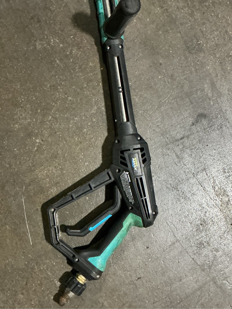 Condition photo showing As Is for surfacemaxx plastic pressure washer spray gun 