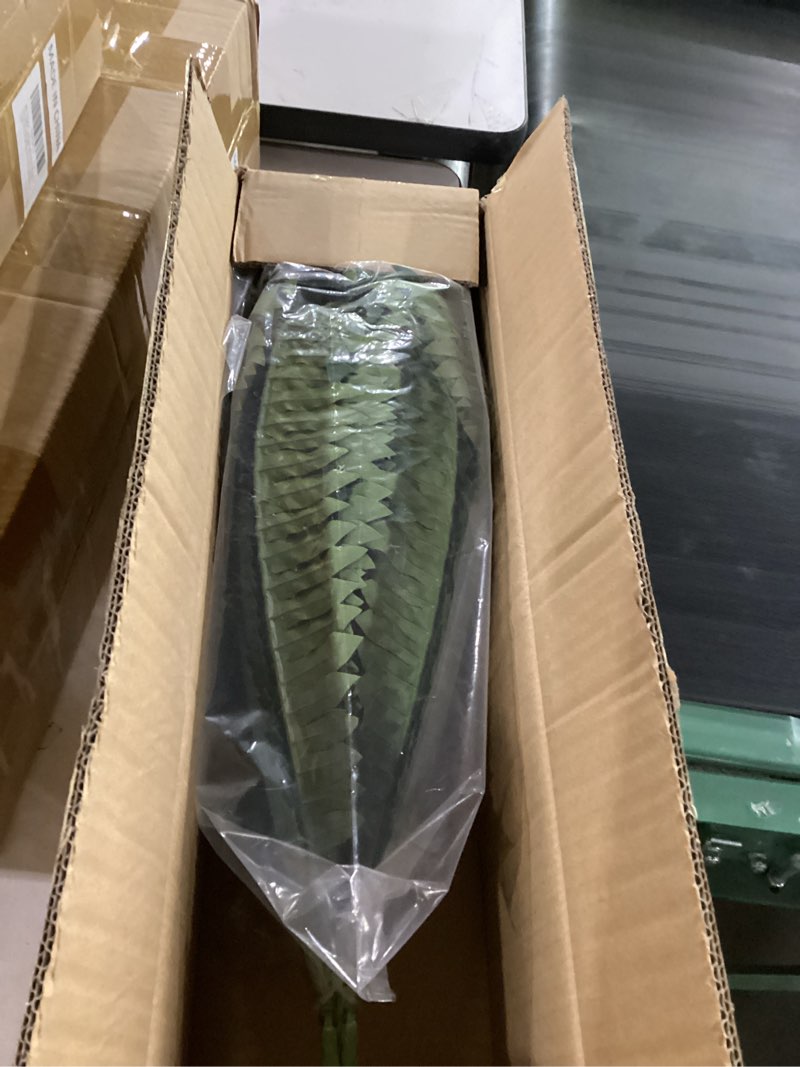 Condition photo showing New/Like New for 49” artificial ferns for outdoors planter, 128 leaves per fern, set of 2, large lush fake boston ferns hanging plants, uv resistant faux greenery for porch patio garden home decor indoor outdoor 1 large ferns 128 blades 2 pack