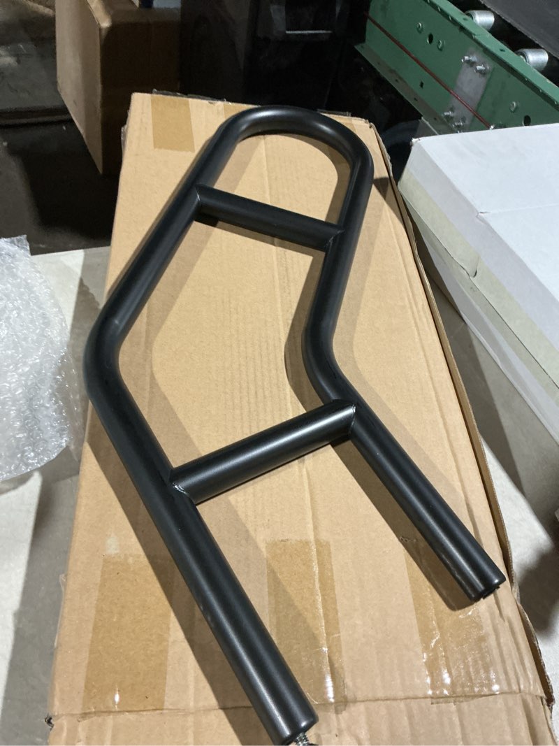 Condition photo showing As Is for vevor handrails for outdoor steps, 29" length wall mount safety railings for 1-3 steps, u-shaped handrail with matte black finished, stair handrails for kids, elderly, pregnant women