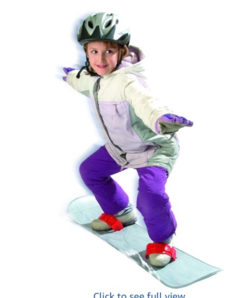ESP 107 cm Suprahero Snowboard - Starter Board with Adjustable Wrap Bindings - Silver