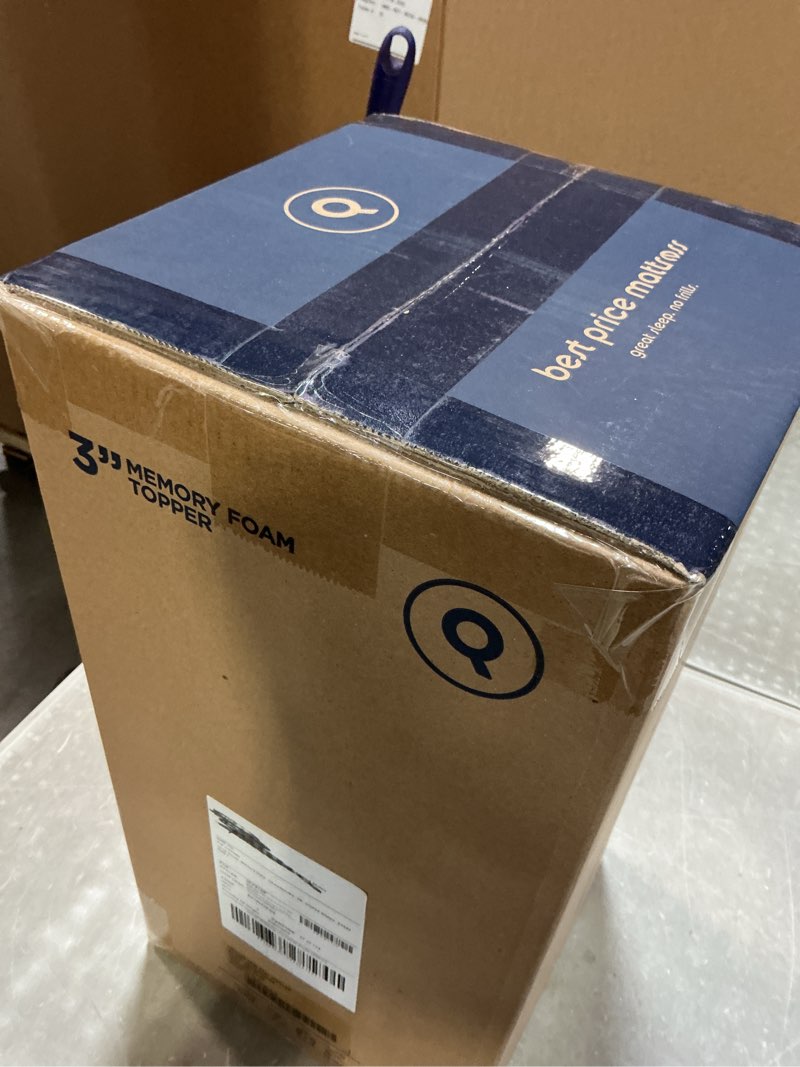 Condition photo showing New/Like New for Best Price Mattress 3 Inch Ventilated Memory Foam Mattress Topper, Cooling Gel Infusion, CertiPUR-US Certified, Dorm Essentials, Queen Queen 3 Inch