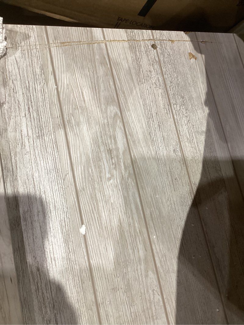 Condition photo showing As Is for signature design by ashley willowton cottage farmhouse panel headboard only, king/california, whitewash king/cal king panel headboard