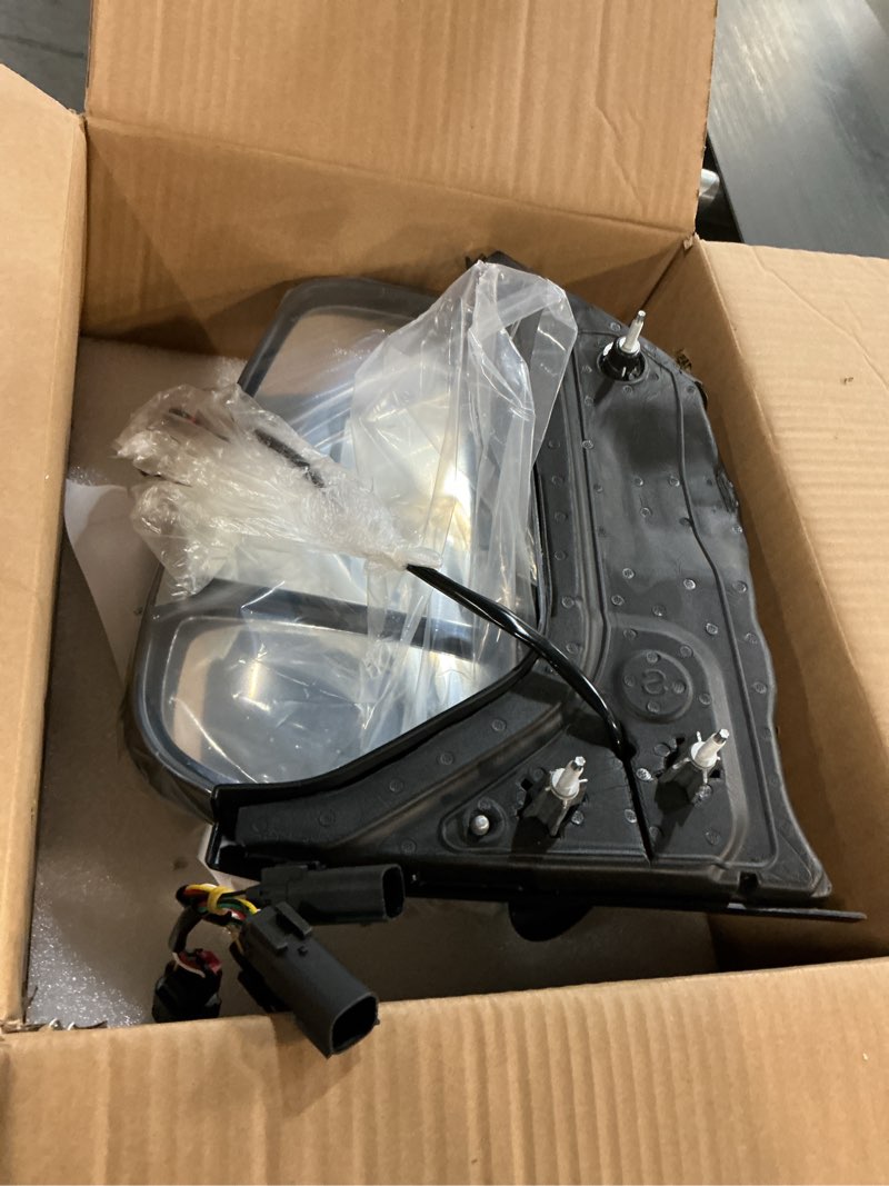 Condition photo showing Good Condition for Left Driver Side Door Mirror Compatible With 2015-2025 Ford Transit 150 250 350 350HD With Power Glass Manual Folding Matte Black (Short Arm) Replace#CK4Z-17683-DA (3Pins) L 3Pins