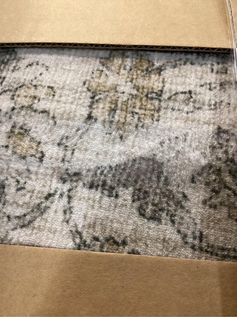 Condition photo showing Good Condition for machine washable rugs for living room: 6x9 area rugs for bedroom vintage stain resistant non slip low pile lightweight boho carpet for kitchen dining room farmhouse kids room nursery 6' x 9' (rectangular) brown and grey