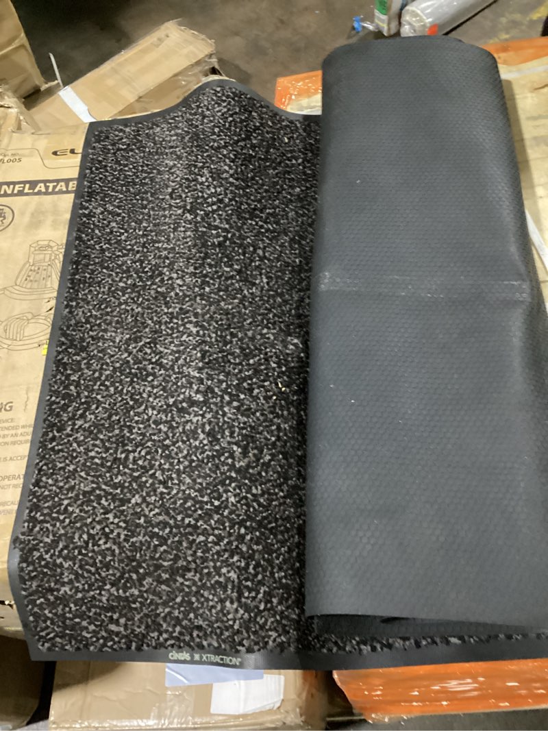 Condition photo showing As Is for grefinity marine carpet,6 ft x 23 ft black indoor outdoor carpet 0.2" thick boat carpet with water-proof tpe backing, non-slide outdoor marine carpet roll for home, patio, porch, deck black 6 ft x 23 ft