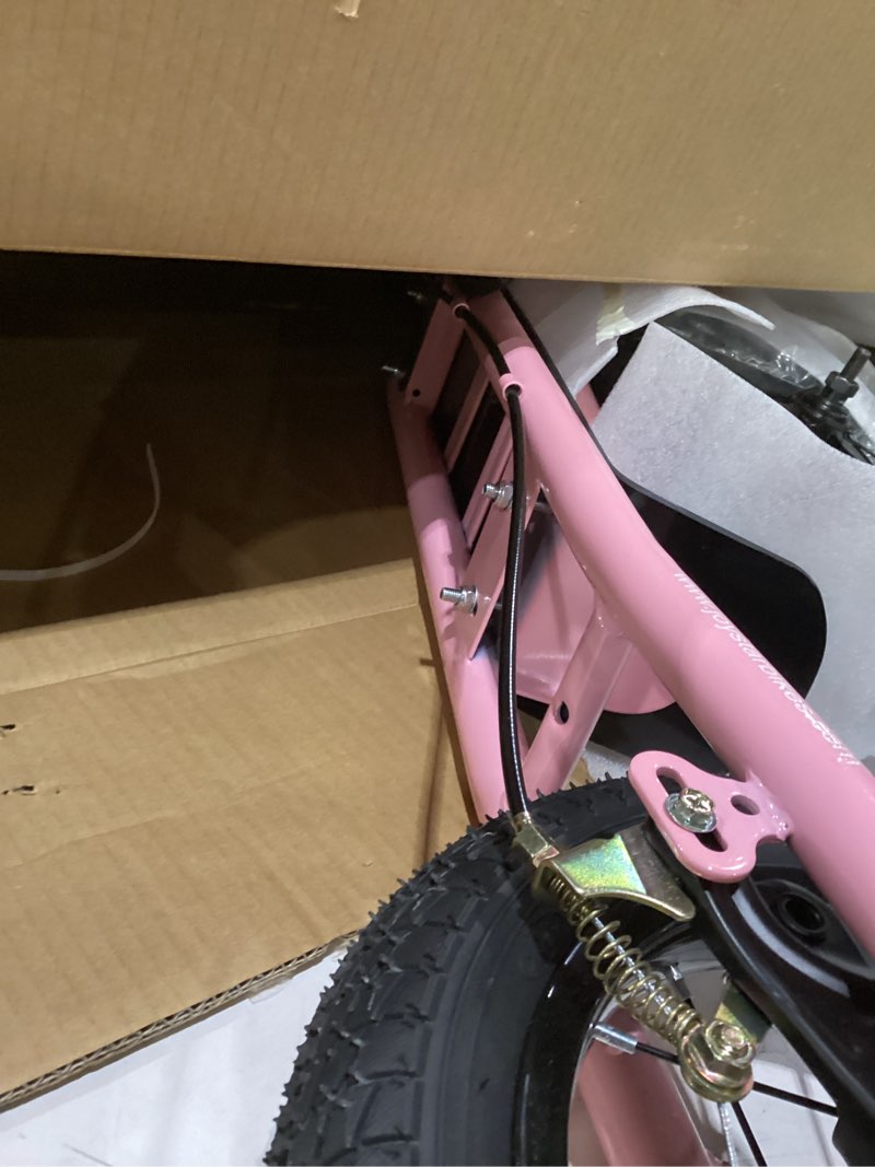 Condition photo showing Good Condition for Similar to photo- pinkJOYSTAR Kick Scooter for Ages 5-9 Years Old Boys Girls, 12 Inch Big Wheels Scooters for Kids, Teens and Adults, Rear Brake and Adjustable Handlebar, Kids Scooter Blue