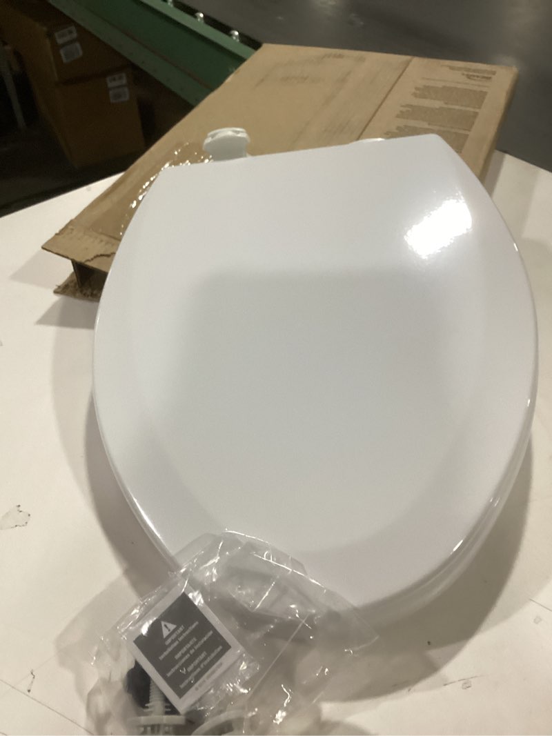 Condition photo showing Good Condition for Bemis 1500EC 390 Lift-Off Wood Elongated Toilet Seat, Cotton White (Pack of 1)
