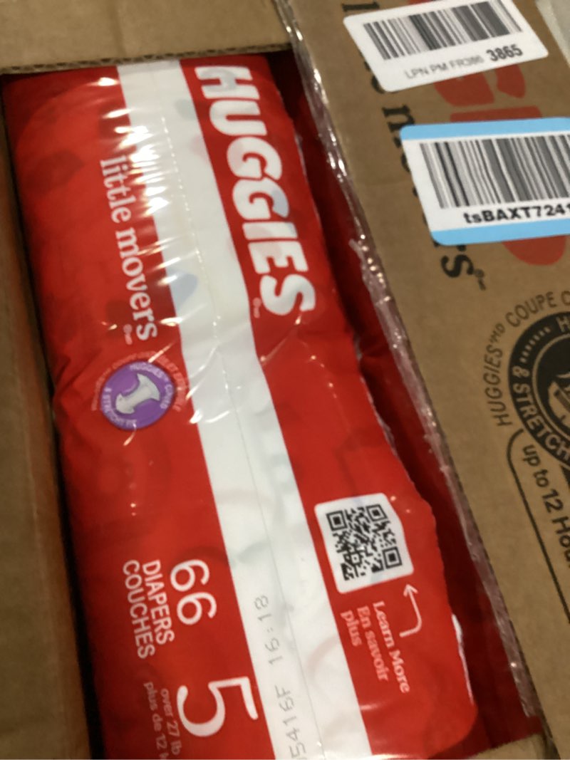 Condition photo showing Good Condition for huggies little movers diapers - size 5 - 132ct