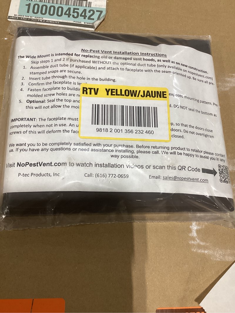 Condition photo showing Good Condition for dual door dryer vent cover 4 inch outdoor, made in usa, highest uv-resistant plastic, no lint-collecting screen (brown, 4” plastic vent no collar) 4” plastic vent no collar brown