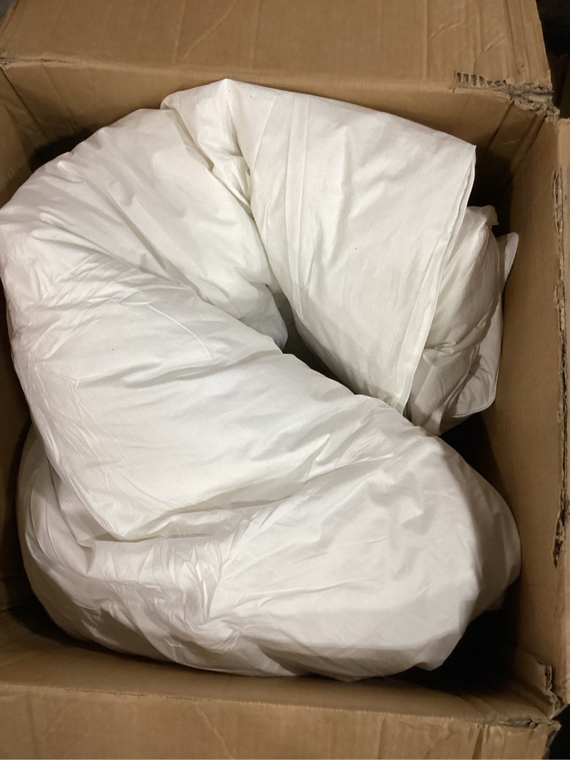 Oaken-Cat Goose Feather Down Fiber Comforter Oversized Queen - 100% Organic Cotton Shell All Season 