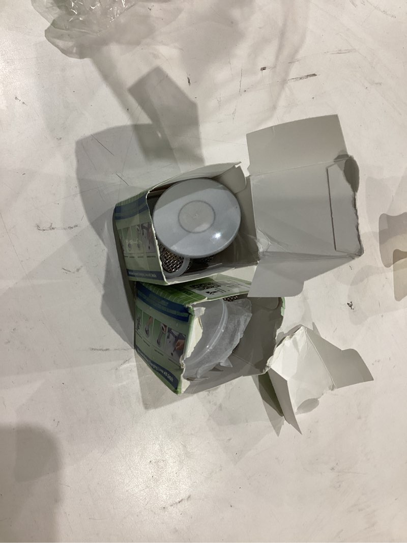 Condition photo showing As Is for sink stopper hair catcher, pop-up sink drain strainer with removable stainless steel strainer basket hair catcher, bathroom sink strainer for bathroom sink stopper replacement(4pcs) sliver-4