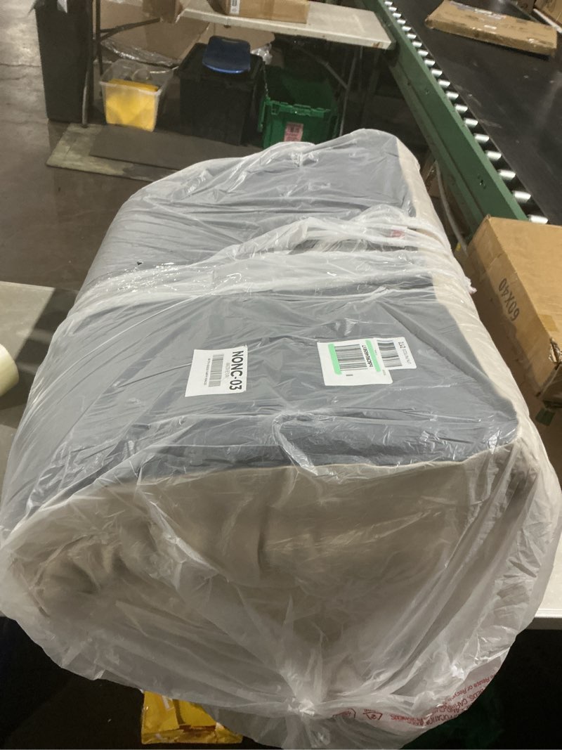 Condition photo showing As Is for eheyciga orthopedic xl dog beds, waterproof memory foam dog bed for extra large dogs, non-slip bottom and egg-crate foam big pet couch bed with washable removable cover, beige 48.0"l x 35.0"w x 8.0"th beige