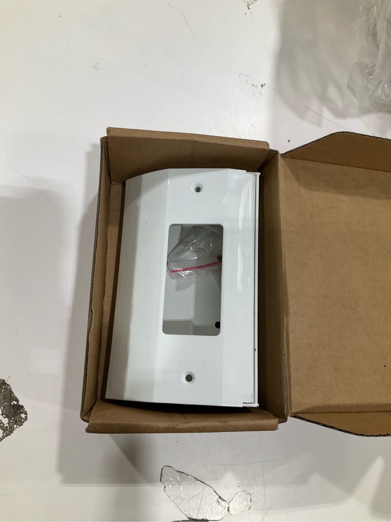 Condition photo showing Good Condition for upgraded corner mount power distribution box - white nylon slim fit, replaces bryant ru170w, trade select under cabinet/counter box, heavy-duty metal housing, pre-drilled holes, compact wall mount