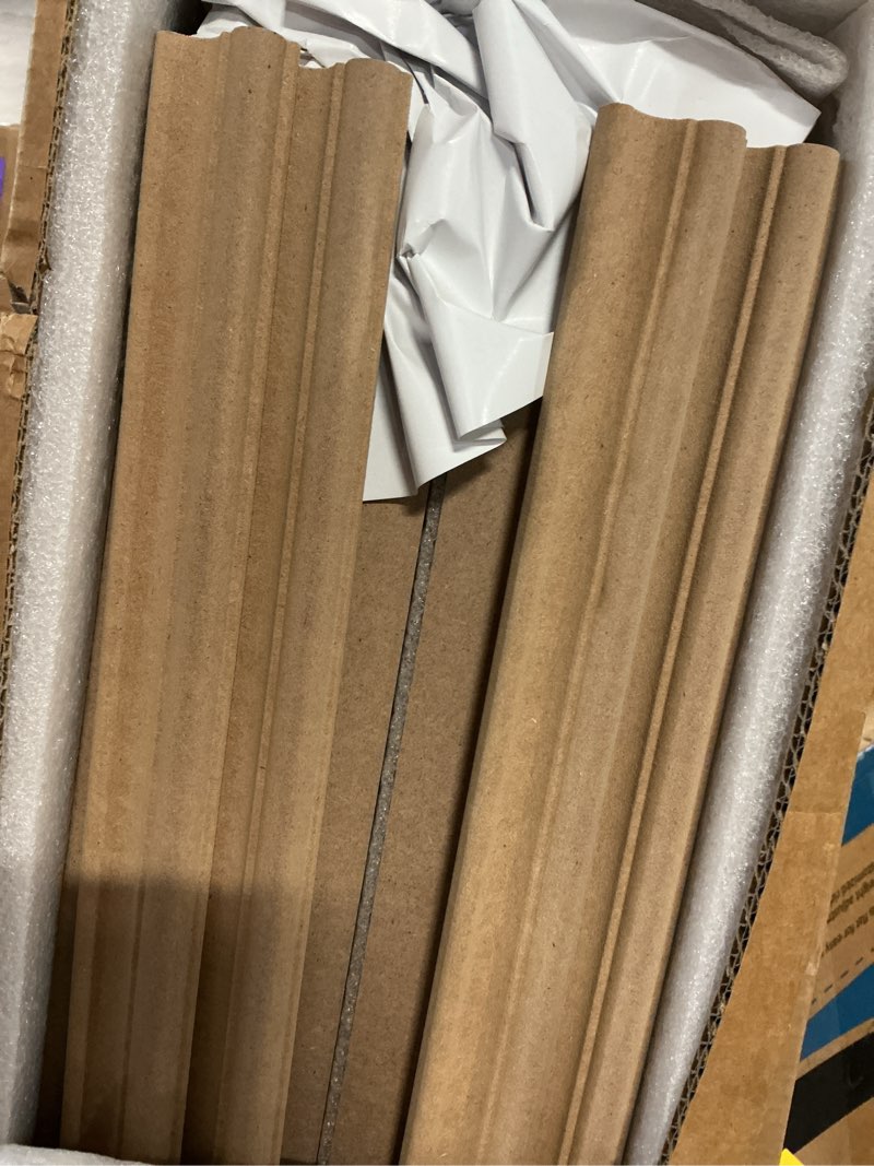 Condition photo showing Good Condition for Art3d Premade Board and Batten Paintable Wainscoting Kit, MDF Accent Wall Panel for Kitchen Bedroom Living Room Home Decor Covers 189 x 54 in. Molding Trim Slat with Edge Strip 189 x 54 Inch Log Color