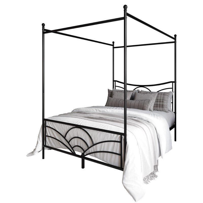 Zelai Metal Canopy Bed full 