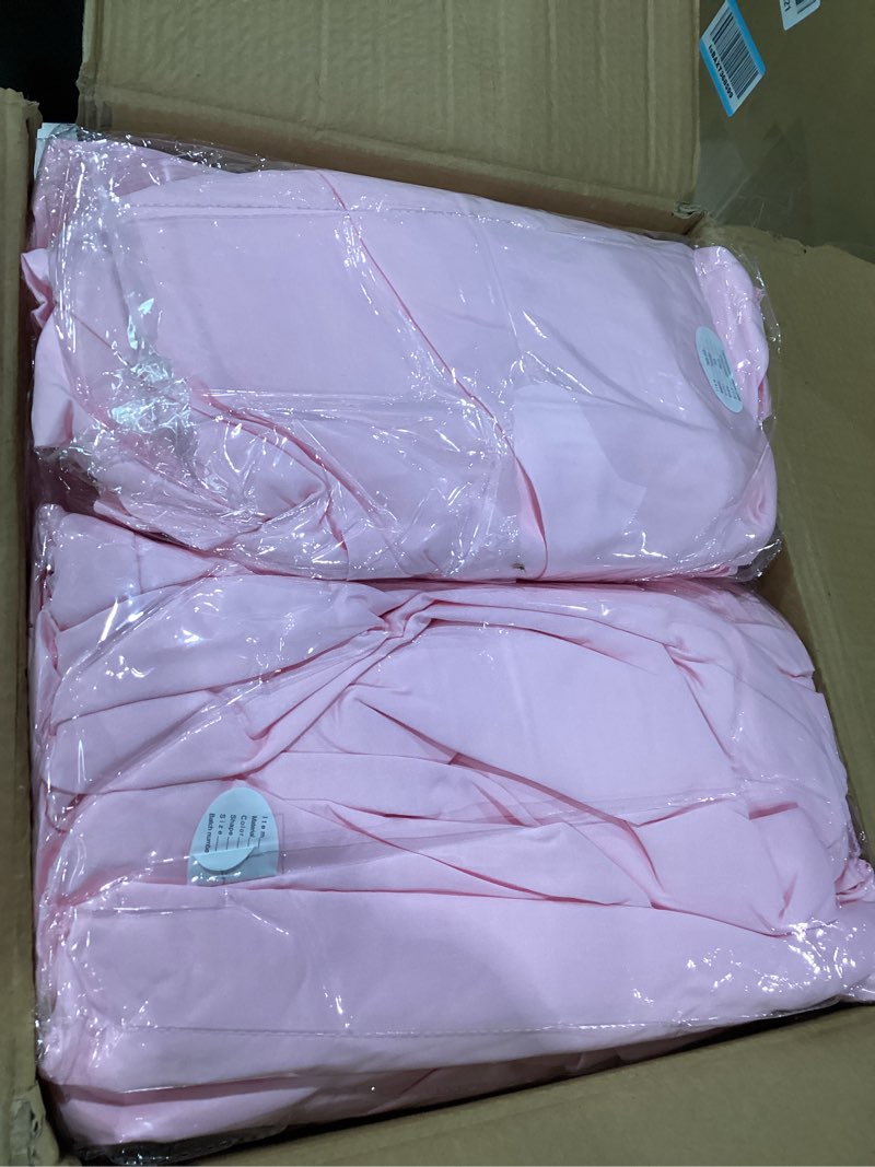 Condition photo showing Good Condition for 10 pink round tablecloths - 120 inch, polyester table cover, stain & wrinkle resistant, washable fabric table cloth for wedding banquet parties pink 10 pack 120 inch round