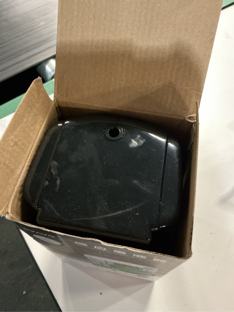 Condition photo showing As Is for svavo automatic soap dispenser wall-mounted, hand soap dispenser touchless electric sensor pump battery operated for office home kitchen bathroom, hotel restaurant, 600ml/21fl.oz black+brown 600ml