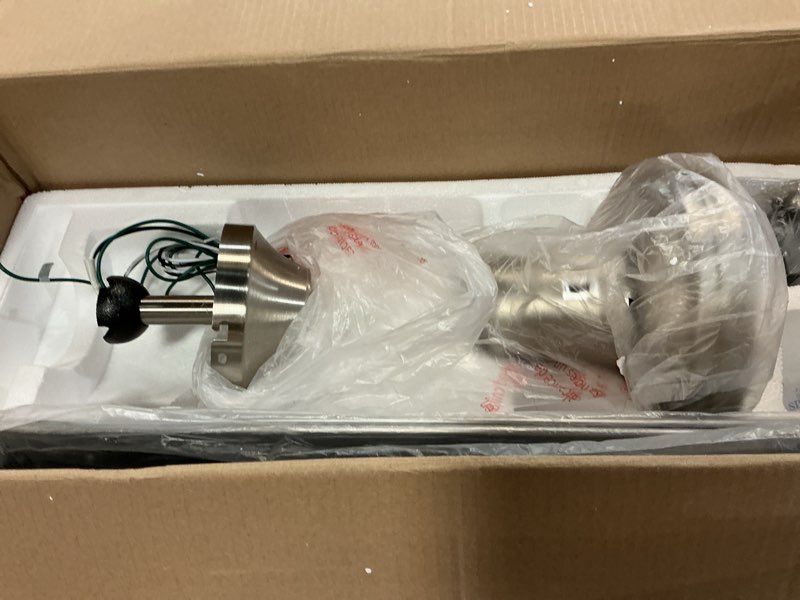 Condition photo showing Good Condition for westinghouse 7861400 industrial ceiling fan, 56-inch, brushed nickel | three steel blades, wall control included, indoor installation, high-airflow performance brushed nickel wall control - standard mount