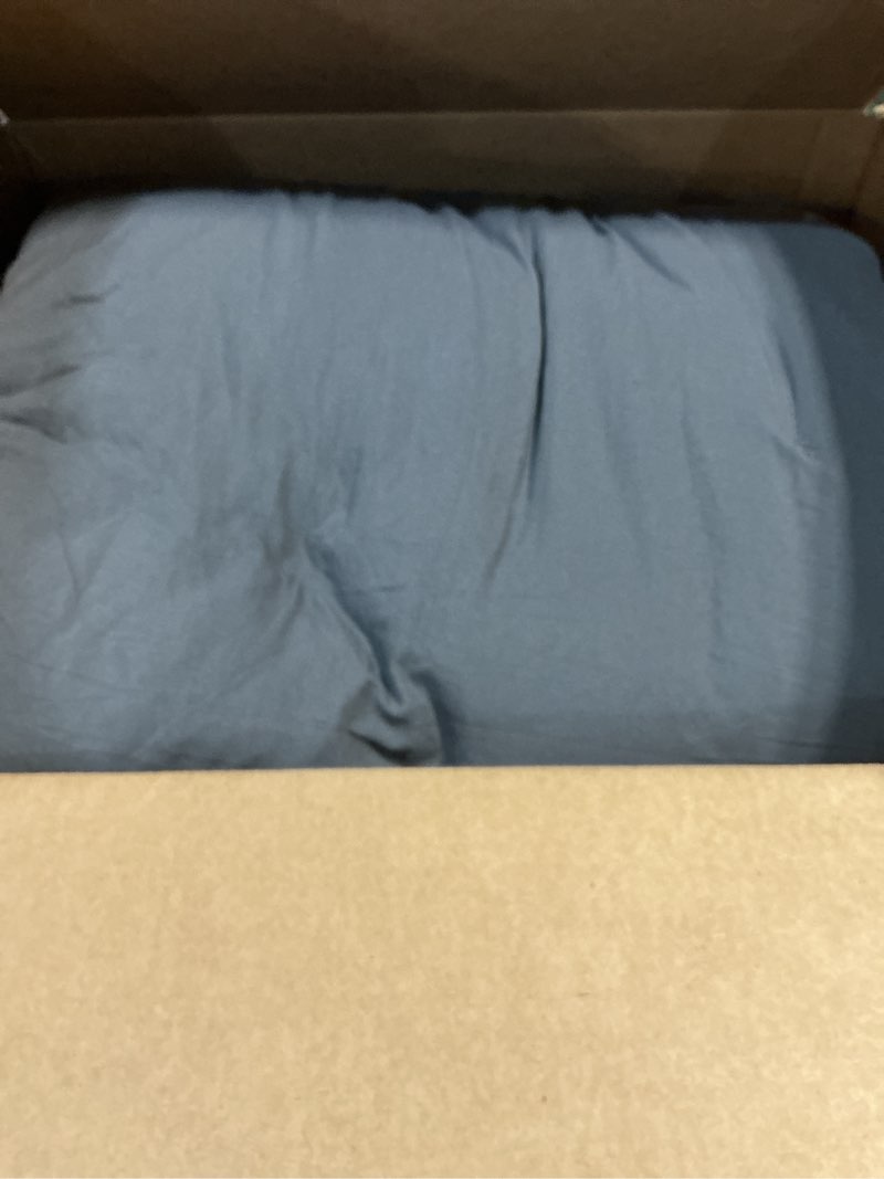 Condition photo showing Good Condition for geniospin king size comforter set- 7 piece grey textured king bedding set, soft solid bed in a bag for all season, king comforter set with sheets(grey,102''x90'') grey king (102"x90")