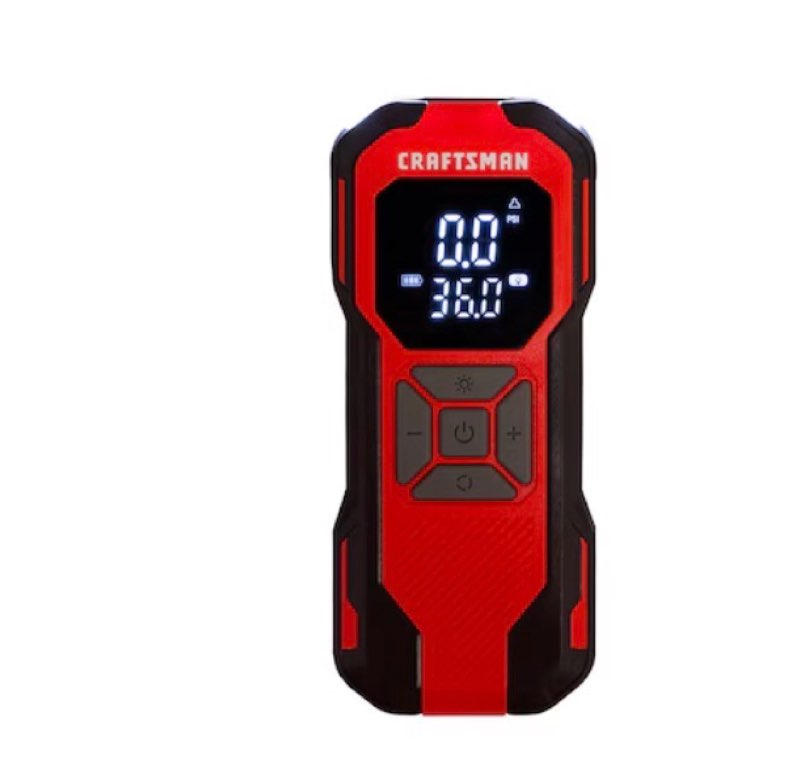 craftsman portable 12-volt air inflator (power source: battery )