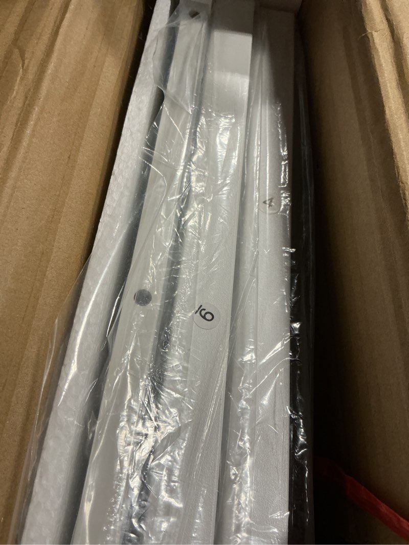 Condition photo showing Good Condition for Lufeiya White Desk with Fabric File Drawers Cabinet, 47 Inch Reversible Computer Desk with Filing Cabinet for Bedroom Small Space Home Office, Modern Writing Table PC Desks, White White 46.6"