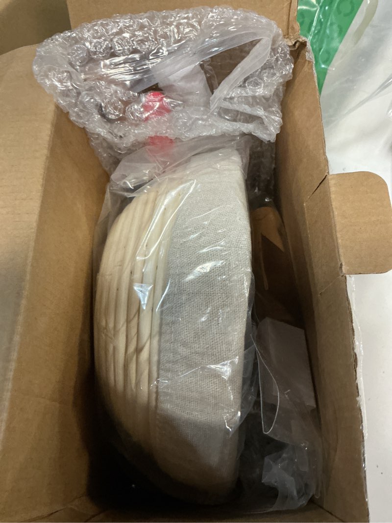 Condition photo showing New/Like New for Complete Sourdough Starter Kit, Banneton Bread Proofing Basket with Glass Sourdough Starter Jar, Sourdough Bread Baking Supplies, 9'' Round Bread Proofing Basket, for Bread Making Baking Fermentation