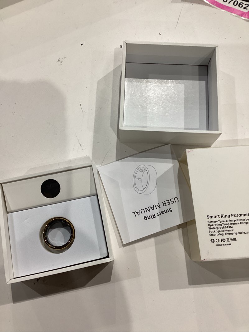 Condition photo showing Good Condition for Smart Ring for Women & Men, Fitness Tracker with Heart Rate, Blood Oxygen, Sleep Monitoring, Long-Lasting Battery, IP68 Waterproof, No Subscription (Gold, 8#)