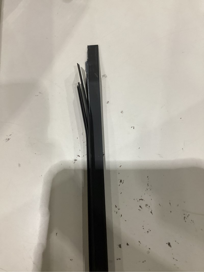 Condition photo showing As Is for outwater plastics 1934-bk black 5/8'' x 5/8'' x 1/16'' (.0625'') thick styrene plastic even leg angle moulding 36 inch lengths (pack of 4) 36'' lengths - pack of 4, incomplete, damaged